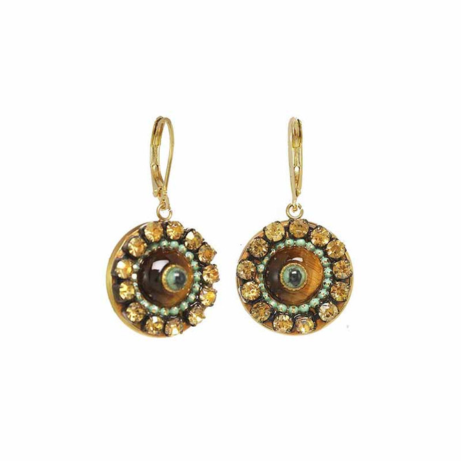 Michal Golan Byzantine Topaz Circle Earrings