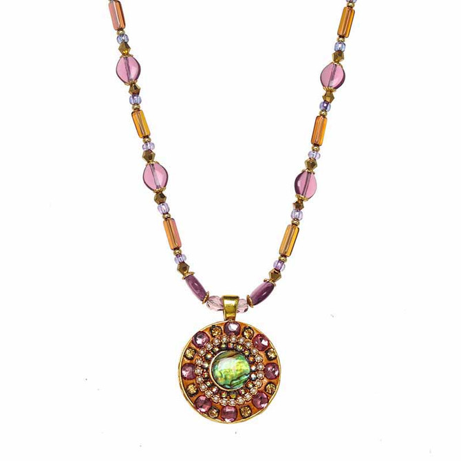 Michal Golan Byzantine Abalone Circle Beaded Necklace II