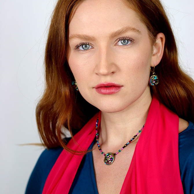 Michal Golan Teal Small Circle Necklace