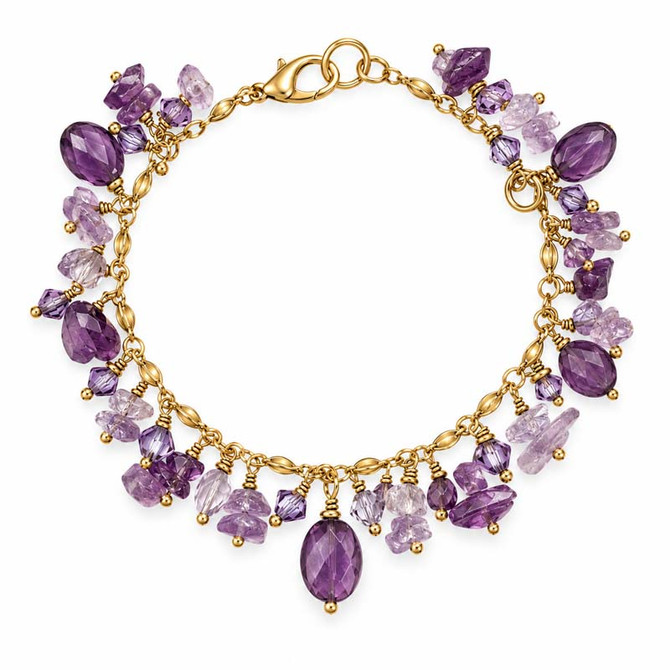 Michal Golan Violet Amethyst Charm Bracelet