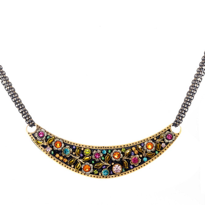 Michal Golan Midnight Garden Large Crescent Necklace