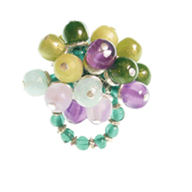 Orna Lalo Green Olives Ring