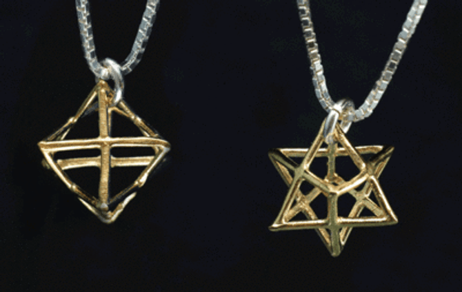 Kabbalah Gold Merkaba Pendant