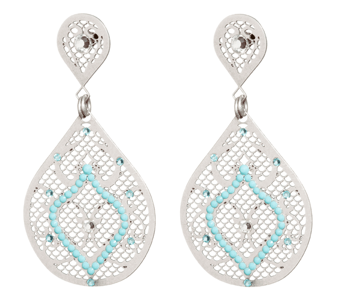 Israeli Jewelry Fancy Mesh Earrings