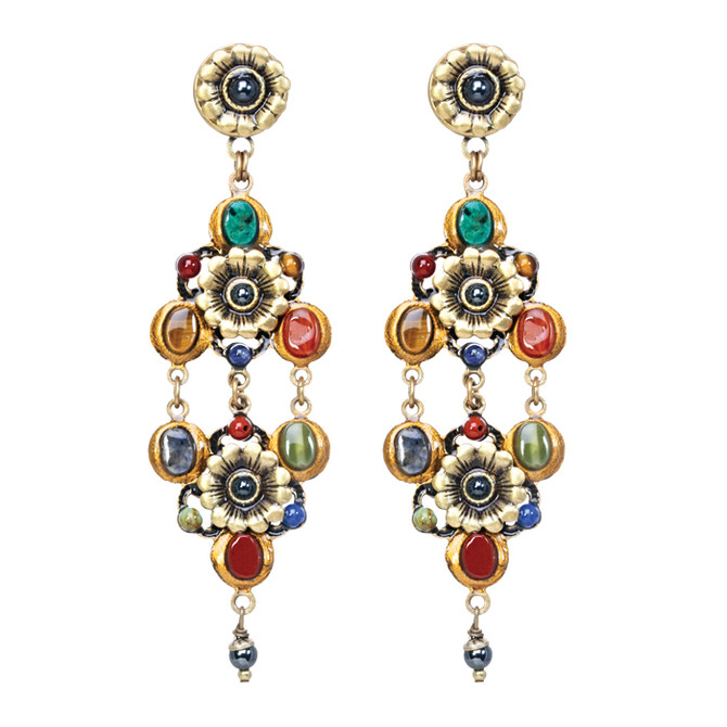 Michal Golan Earrings - Durango Double Trangle Dangle