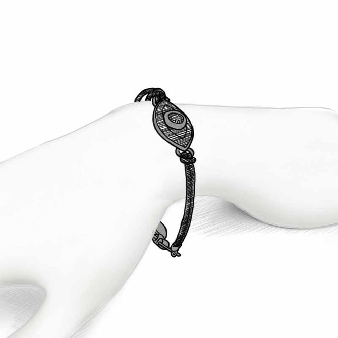 Michal Golan Evil Eye Bracelet - Silver, Medium Eye