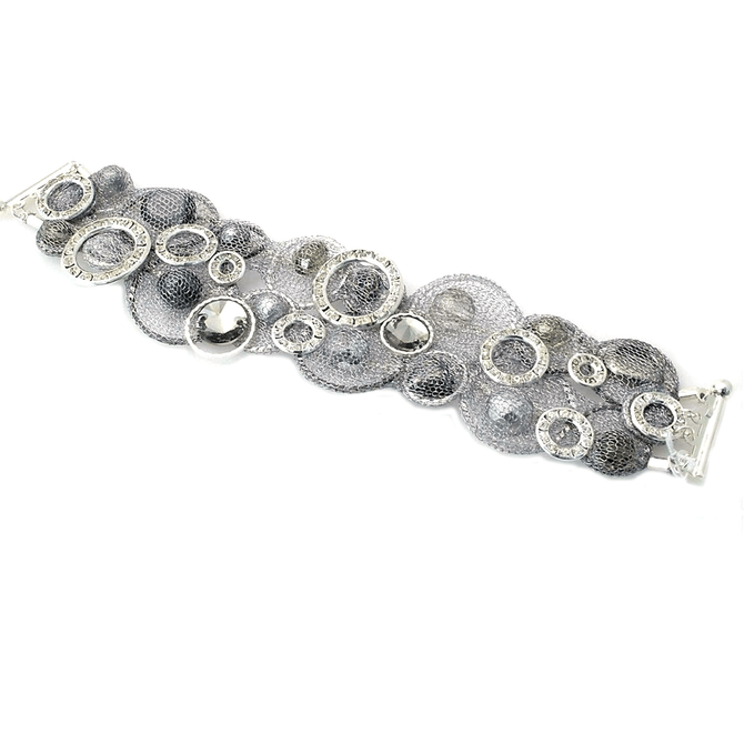 Anat Collection Vintage Vogue Sterling Crystals Bracelet