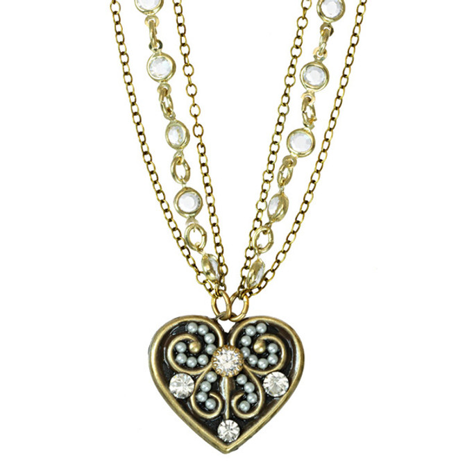 Michal Golan Small Heart Pendant On Chanel