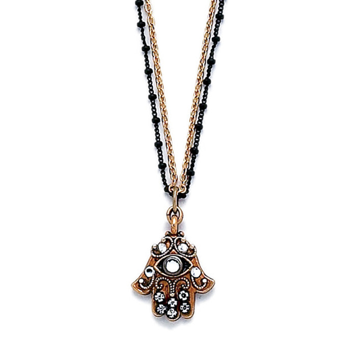 Michal Golan Gold And Black Hamsa