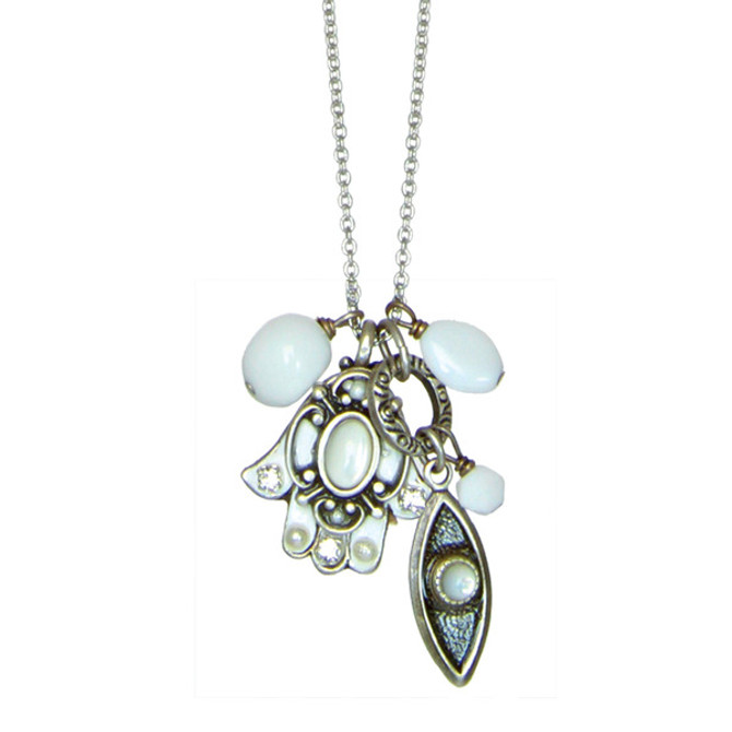 Michal Golan White Evil Eye Hamsa