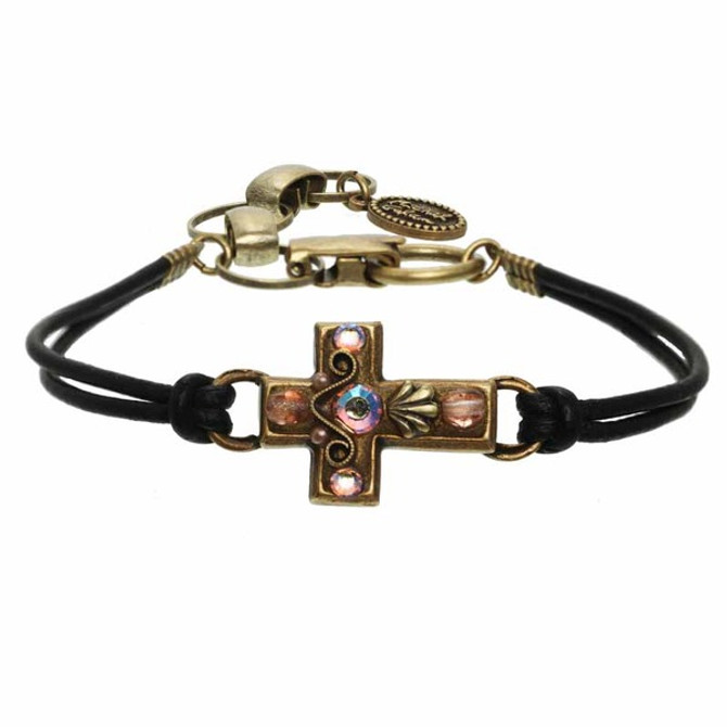 Michal Golan Pink Cross Bracelet