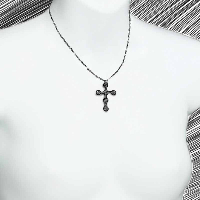 Multicolor Cross necklace by Michal Golan