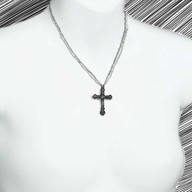 Michal Golan Metallic Cross Necklace