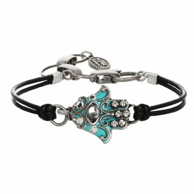 Michal Golan Small Teal Bracelet Hamsa