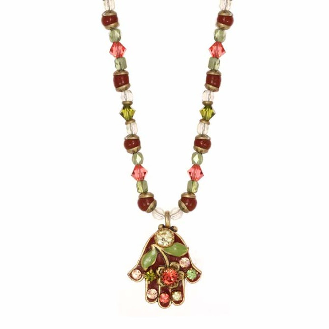 Red Michal Golan Jewelry Hamsa Necklace