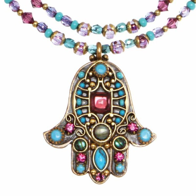 Large Turquoise Hamsa By Michal Golan