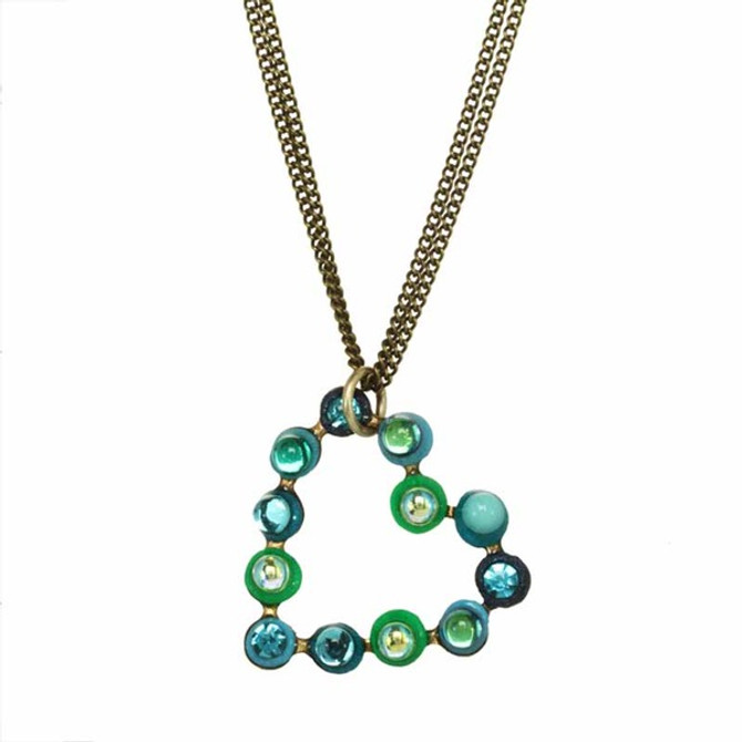 Green Michal Golan Jewelry Heart Necklace