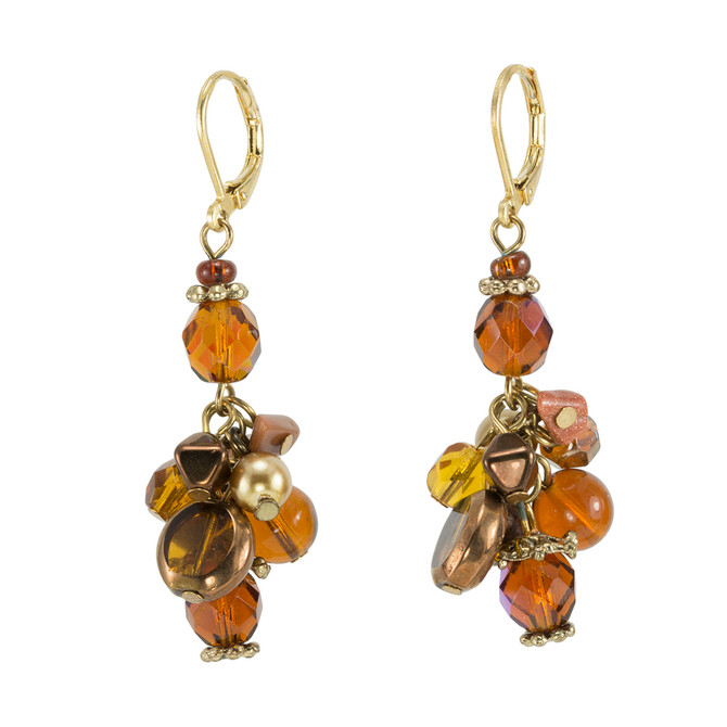 Anat Jewelry Brown Bunch Earrings