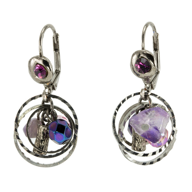 Anat Collection Encompass Purple  Earrings