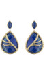 Marcia Moran Royal Blue Leaf Branch Earrings