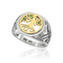 Gold Haari Kabbalah Jewelry life cycle tree ring with emeralds by HaAri  Ring