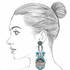 Ayala Bar Tapestry Delight Teal Fan Earrings