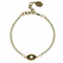 Michal Golan Small White evil eye bracelet