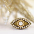 Michal Golan Gold and white evil eye ring