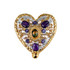 Michal Golan Amethyst Heart Pin