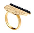 Joidart Inspirada Large Gold Ring Black Size 6