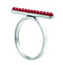 Joidart Inspirada Small Silver Ring Red Size 9