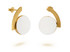 Joidart Keramic White Small Post Gold Earrings