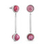 Joidart Anais Long Red Silver Earrings