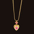 Michal Negrin Small Heart Pink Flower Locket Necklace