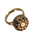 Michal Negrin Swing A Song Pearl Swarovski Crystals Ring
