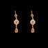 Michal Negrin Once Upon A Time Tear Drop Brown Center Earrings