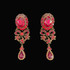 Michal Negrin My Bow Red Flowers Clip On Earrings