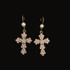 Michal Negrin Pearl Cross Hook Earrings
