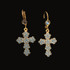 Michal Negrin Dark Blue Cross Hook Earrings