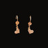 Michal Negrin Swarovski Crystals Rose Gold Heart Earrings
