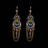 Michal Negrin Peacock Swarovski Crystals Wire Earrings