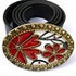 Iris Designs Red Forest Belt Buckle