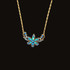 Michal Negrin Pretty In Jewels Ocean Blue Flower Necklace