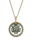 Michal Negrin Flower Dream Catcher Teal Necklace