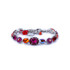 Mariana Oval and Cushion Cut Halo Bracelet in Hibiscus