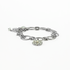 Mariana Chain Link Guardian Angel Bracelet in Crystal Moonlight