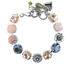 Mariana Lovable Pave and Rosette Bracelet in Midnight Blush