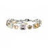 Mariana Emerald Cut and Round Bracelet in Meadow Brown
