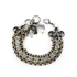 Mariana Triple Row Bracelet with Petite Stones and Chain in On a Clear Day