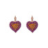 Mariana Heart Hibiscus Leverback Earrings